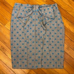 Anthropologie Eva Franco polka dot pencil skirt 6